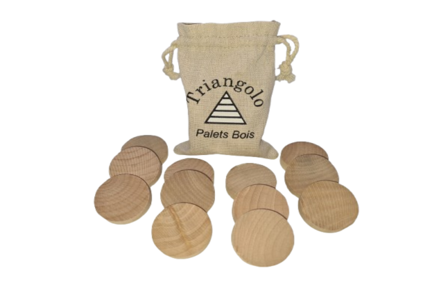 Triangolo : jeu de palets innovant 4-en-1 pour intérieur et extérieur. Fabriqué en Bretagne, ce jeu en bois offre plusieurs modes de jeu sur un plateau triangulaire unique. Idéal pour les familles, amis, et événements. Adapté à tous les âges (3-103 ans) et aux personnes à mobilité réduite. Comprend 12 palets (6 bois, 6 silicone) et une double face de jeu. Dimensions : 80x70x10 cm. Parfait pour camping, plage, maison, bars, écoles. Alternative moderne au palato et aux jeux de palets traditionnels.